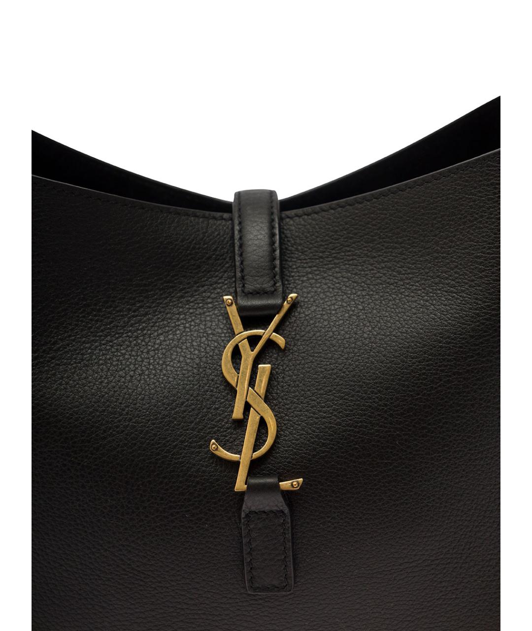 SAINT LAURENT Черная кожаная сумка через плечо, фото 4