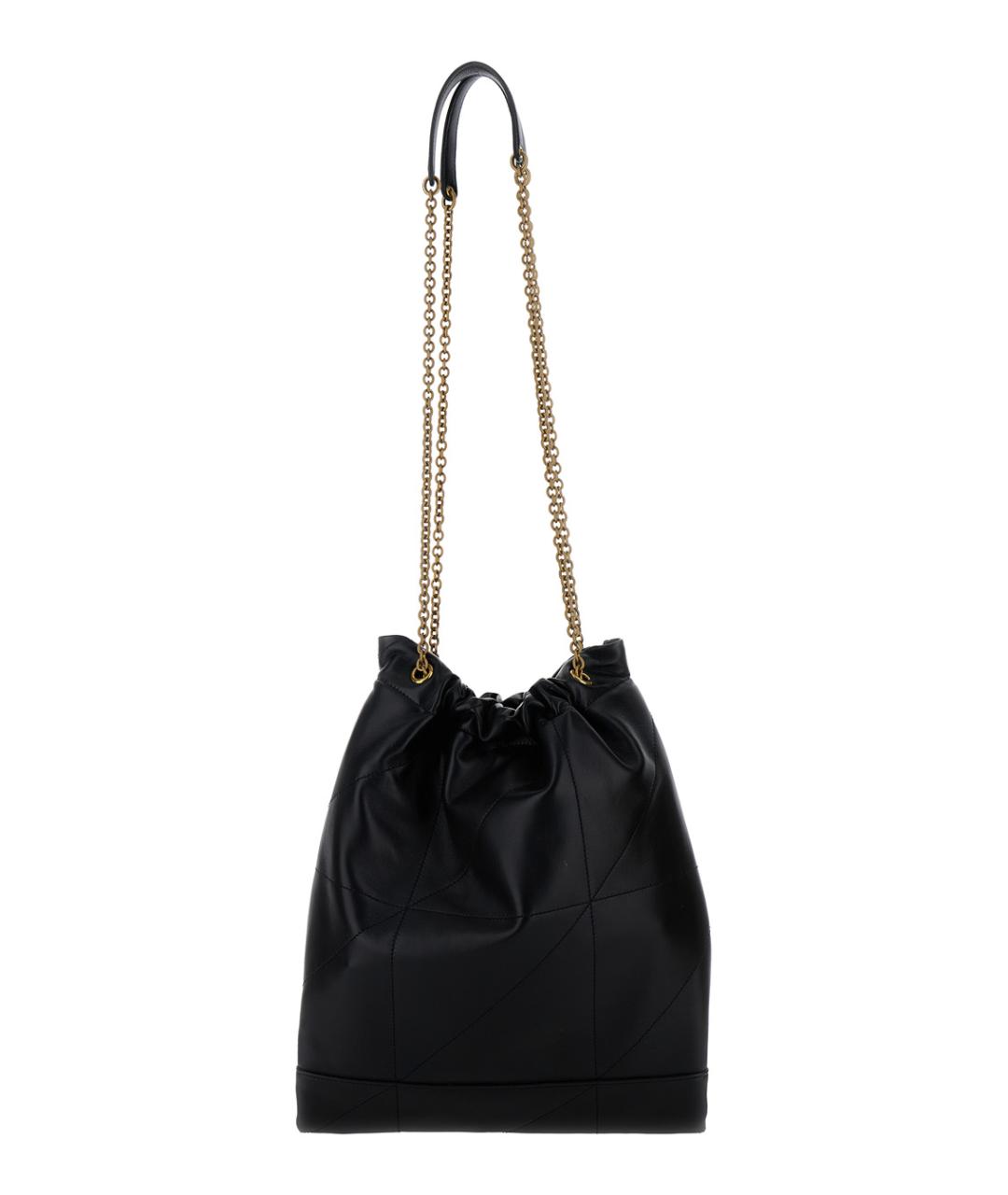 SAINT LAURENT Черная кожаная сумка через плечо, фото 2