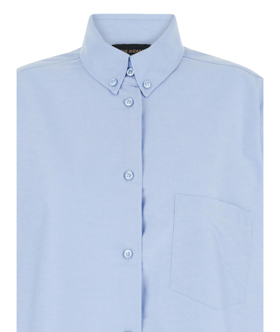 THE ANDAMANE Голубая хлопковая рубашка, фото 3