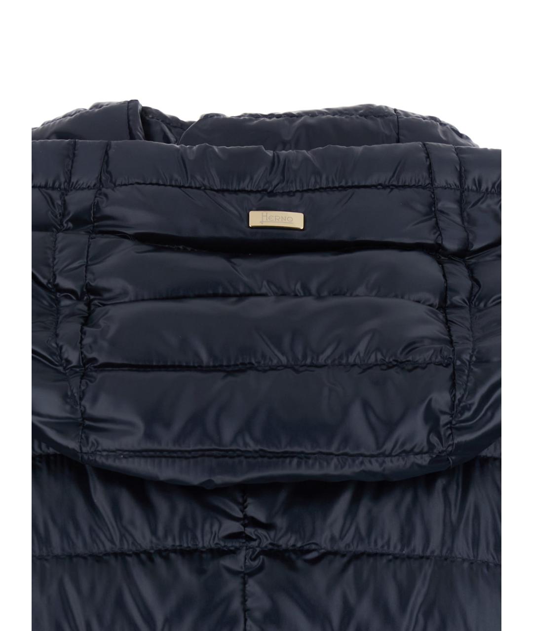 HERNO Синий полиамидовый пуховик, фото 3