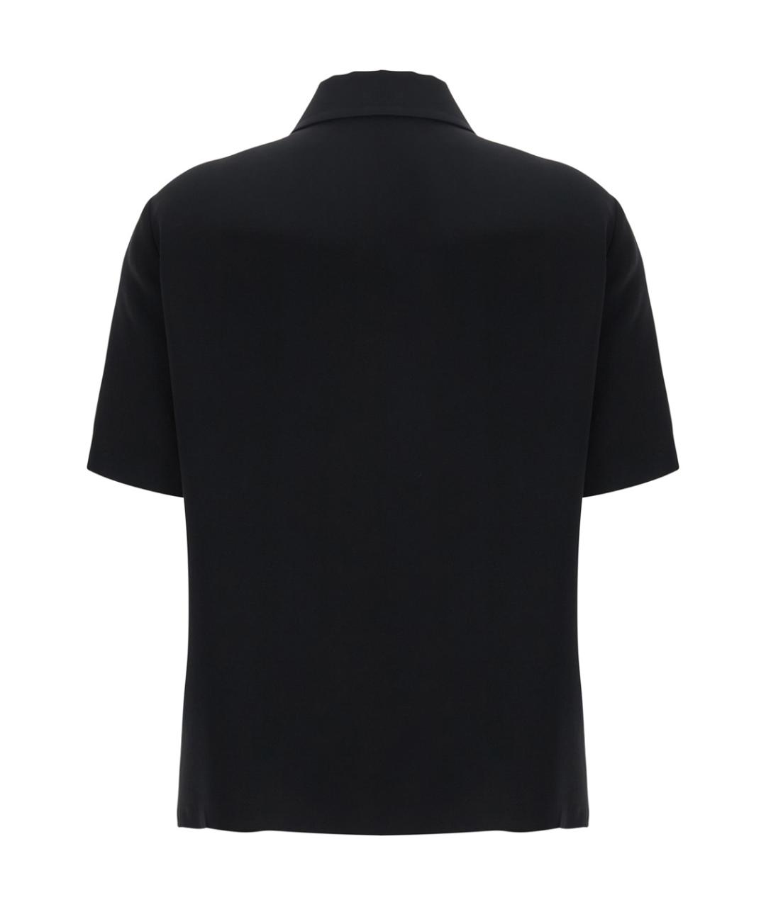 FENDI Черная шелковая футболка, фото 2