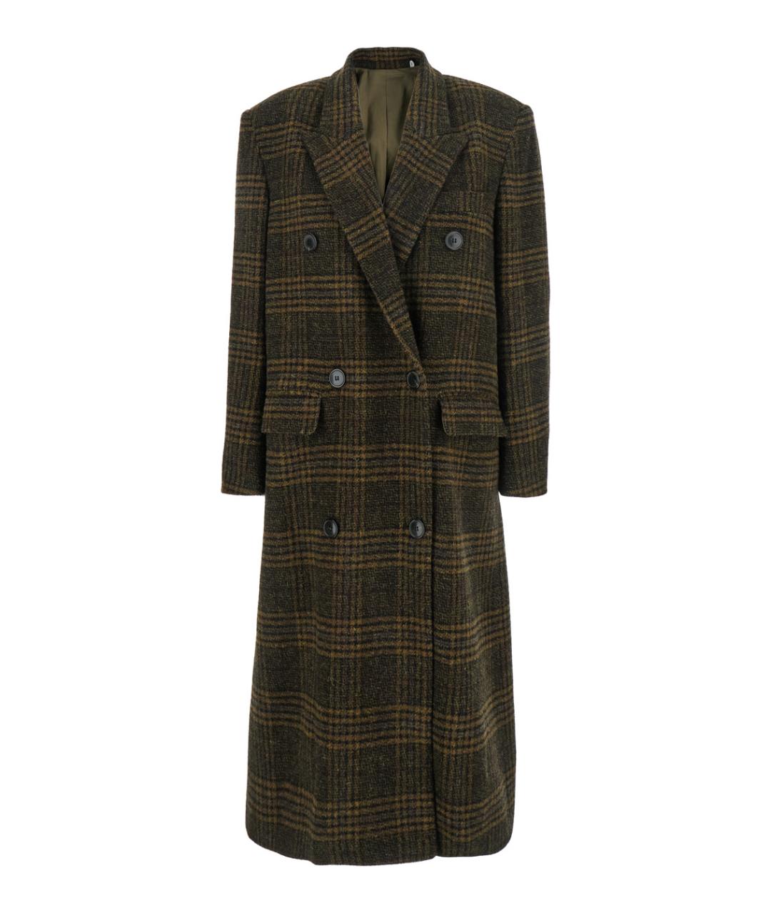 ISABEL MARANT Зеленые шерстяное пальто, фото 1