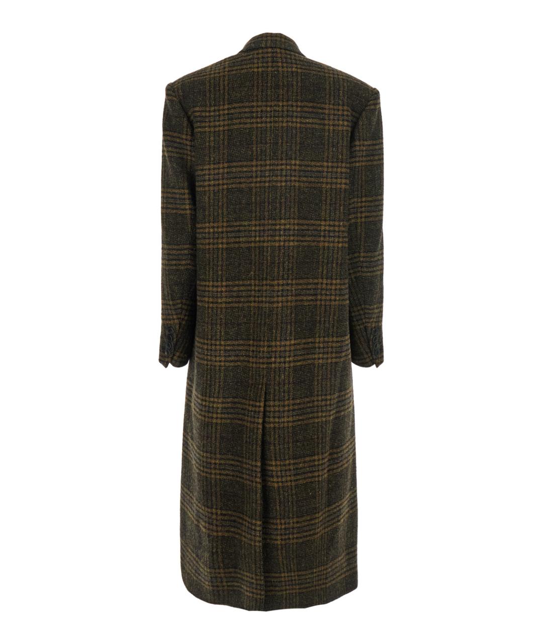 ISABEL MARANT Зеленые шерстяное пальто, фото 2