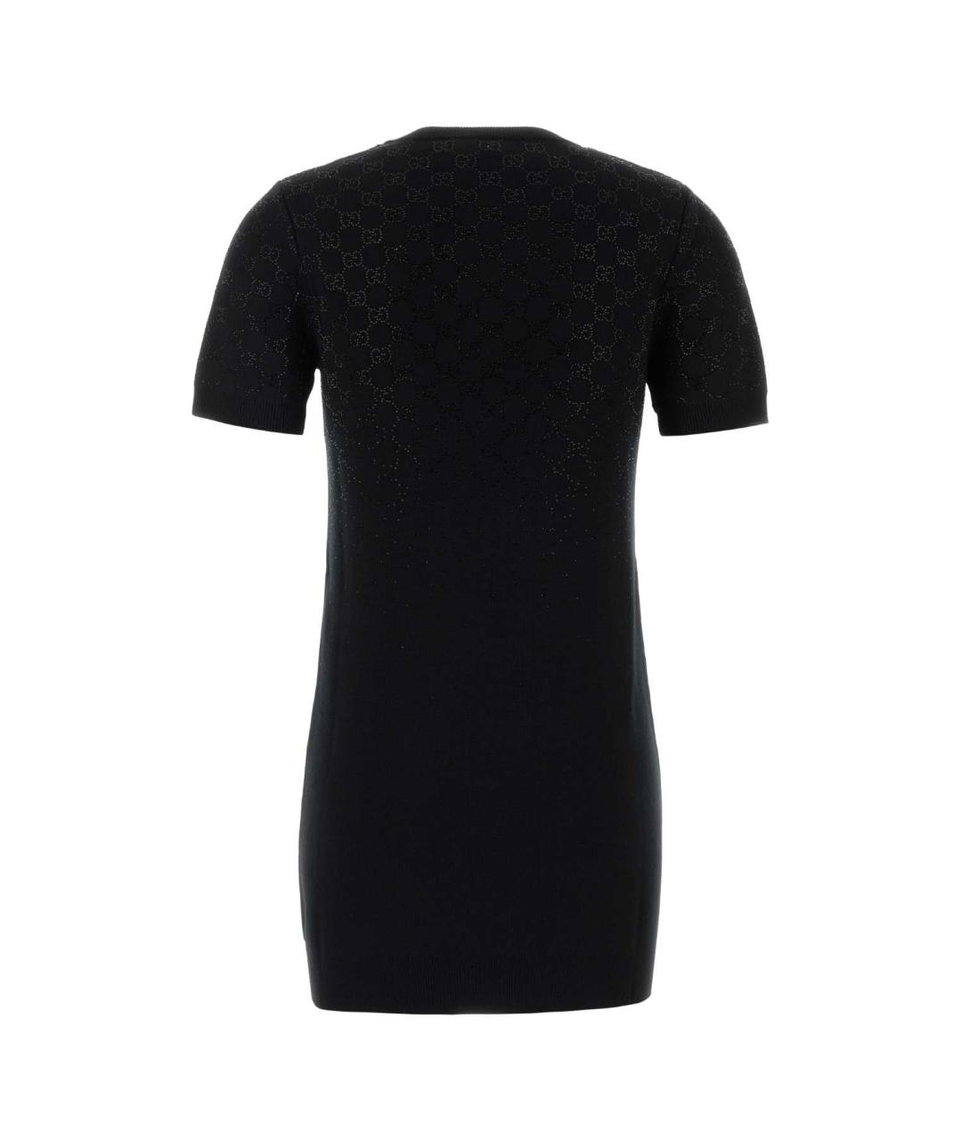GUCCI Черное шерстяное повседневное платье, фото 2