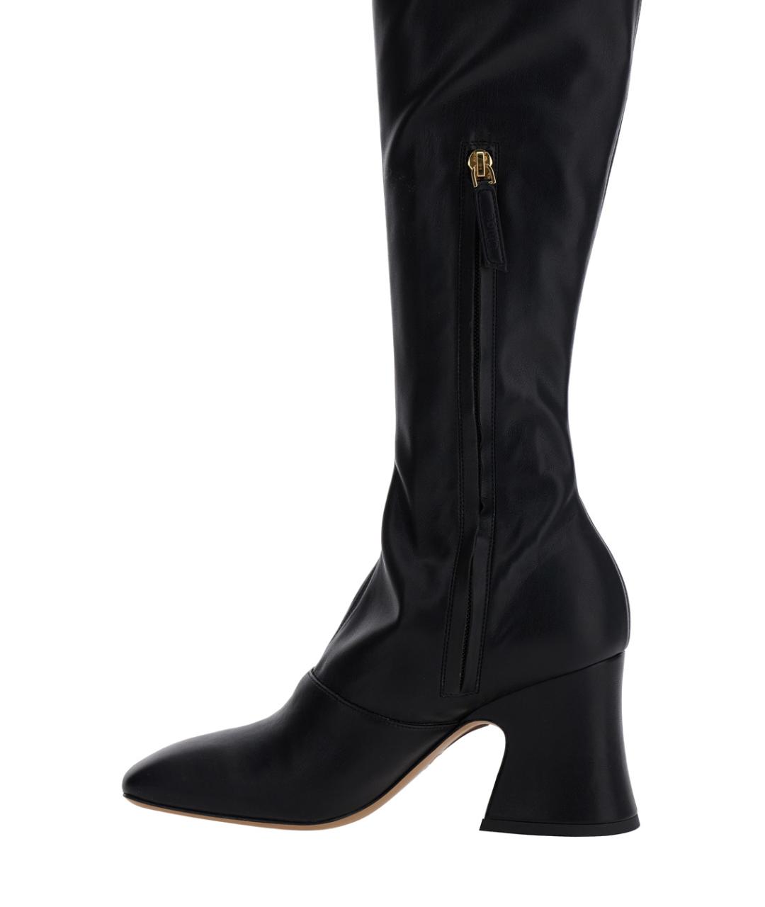 CHLOE Черные кожаные ботфорты, фото 4