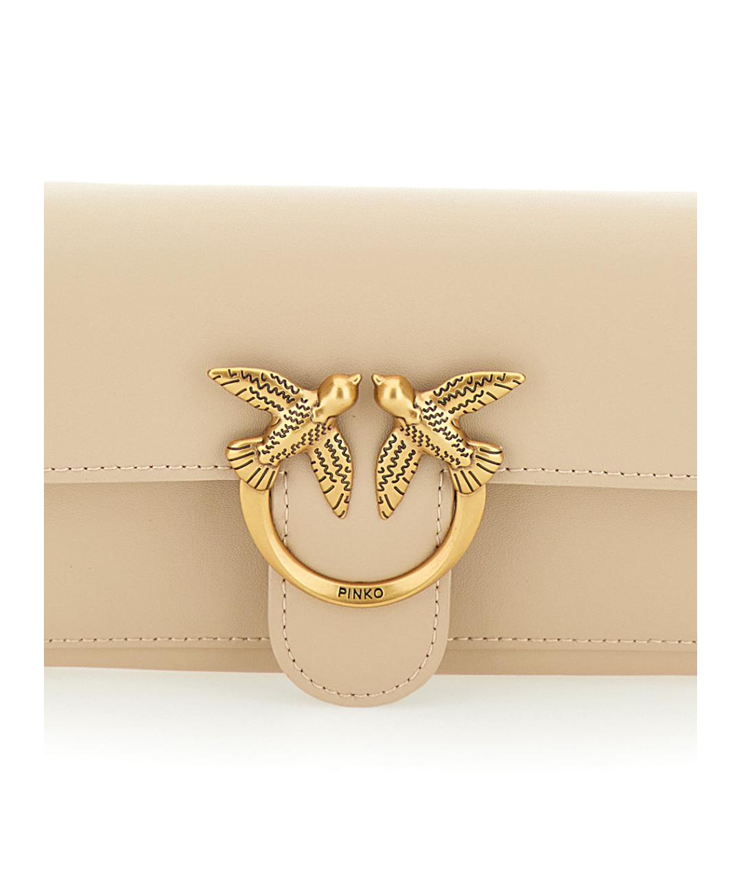 PINKO Бежевый кожаный кошелек, фото 3