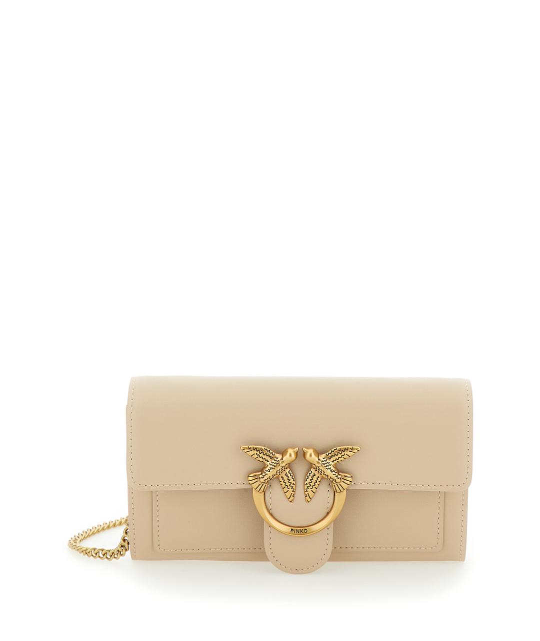 PINKO Бежевый кожаный кошелек, фото 1