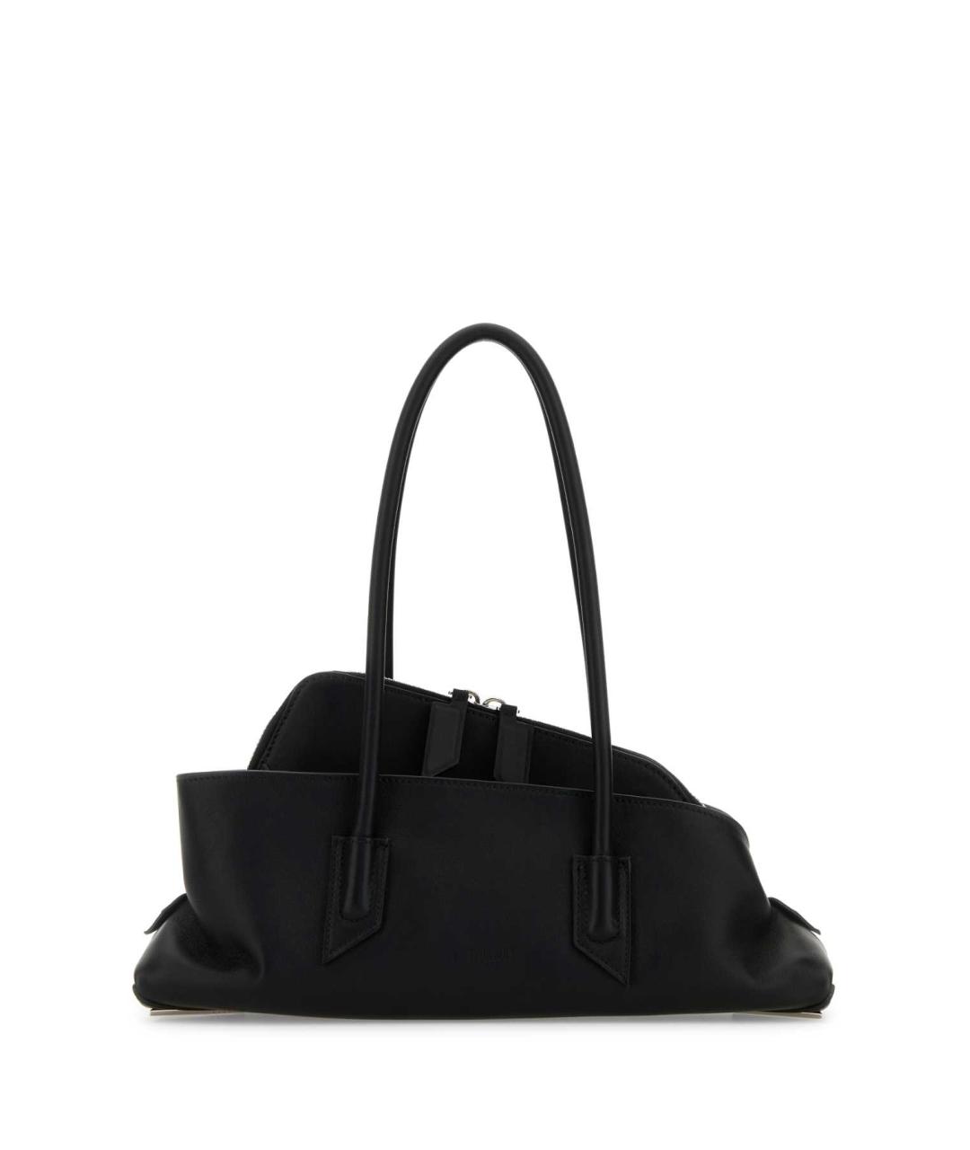 THE ATTICO Черная кожаная сумка через плечо, фото 1