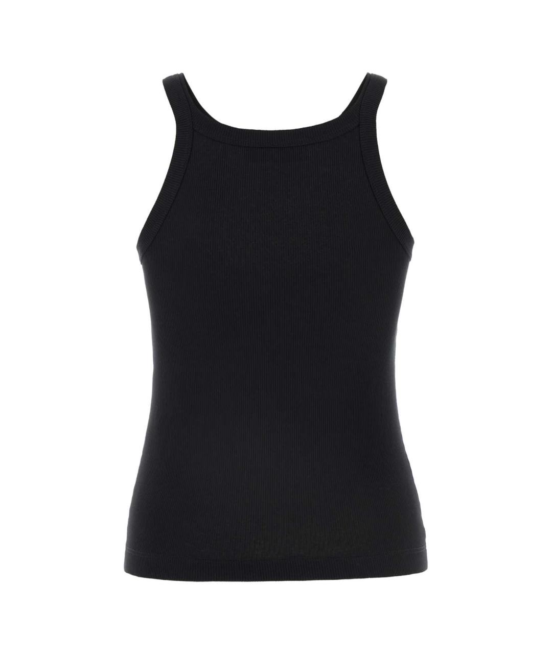 FENDI Черная хлопко-эластановая майка, фото 2