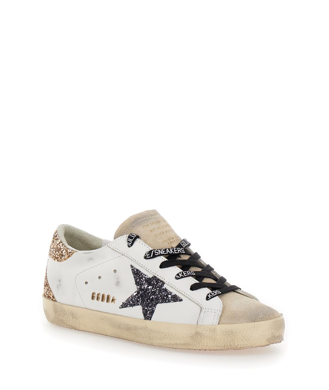 GOLDEN GOOSE Белые кожаные кроссовки, фото 2