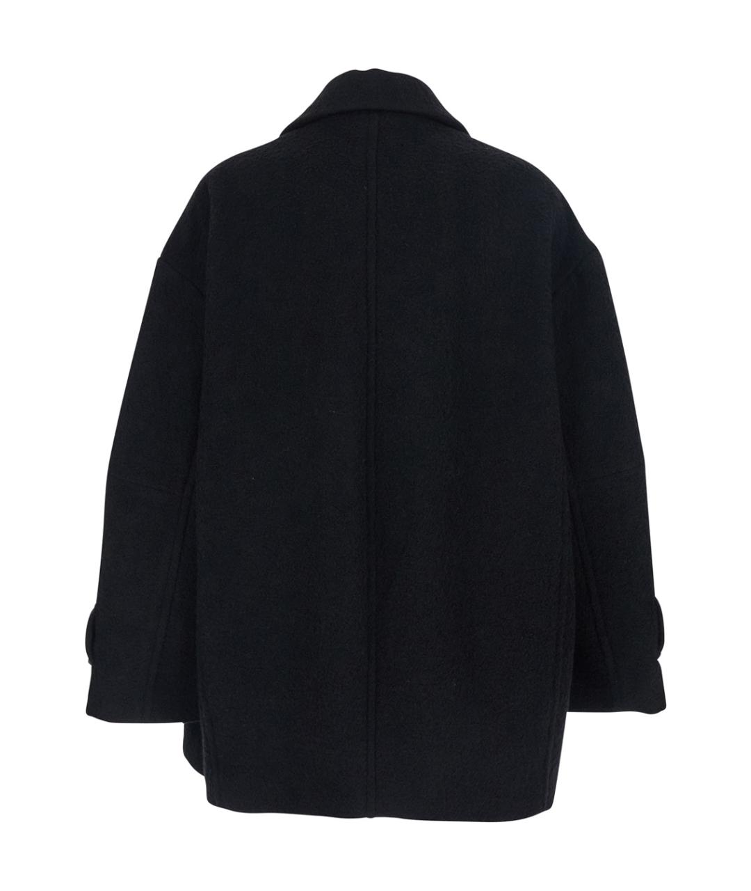 PINKO Черное полиэстеровое пальто, фото 2