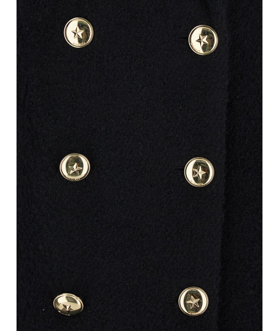 PINKO Черное полиэстеровое пальто, фото 3