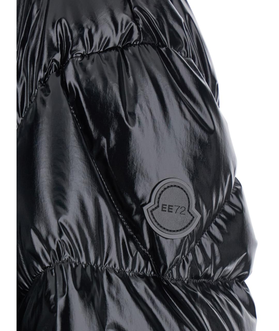 MONCLER Черный полиамидовый пуховик, фото 3