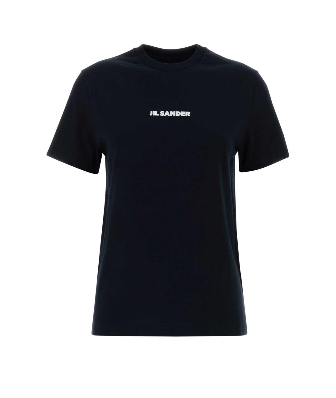 JIL SANDER Черная хлопковая футболка, фото 1