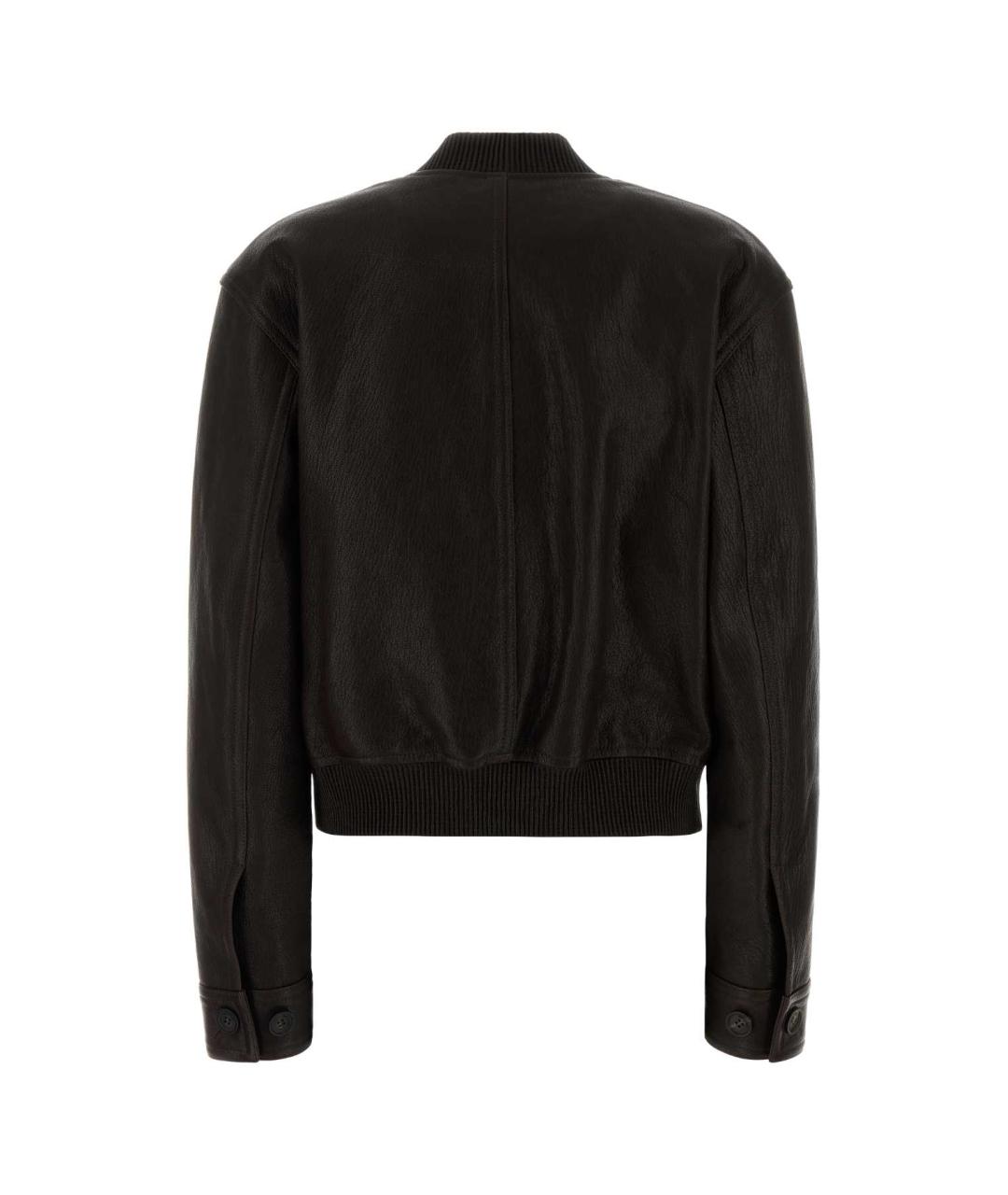 FERRAGAMO Коричневая кожаная куртка, фото 2