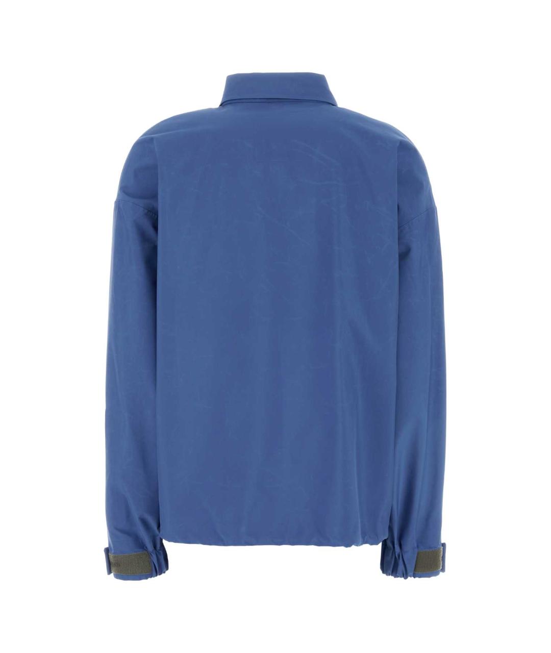 MIU MIU Голубая полиэстеровая куртка, фото 2