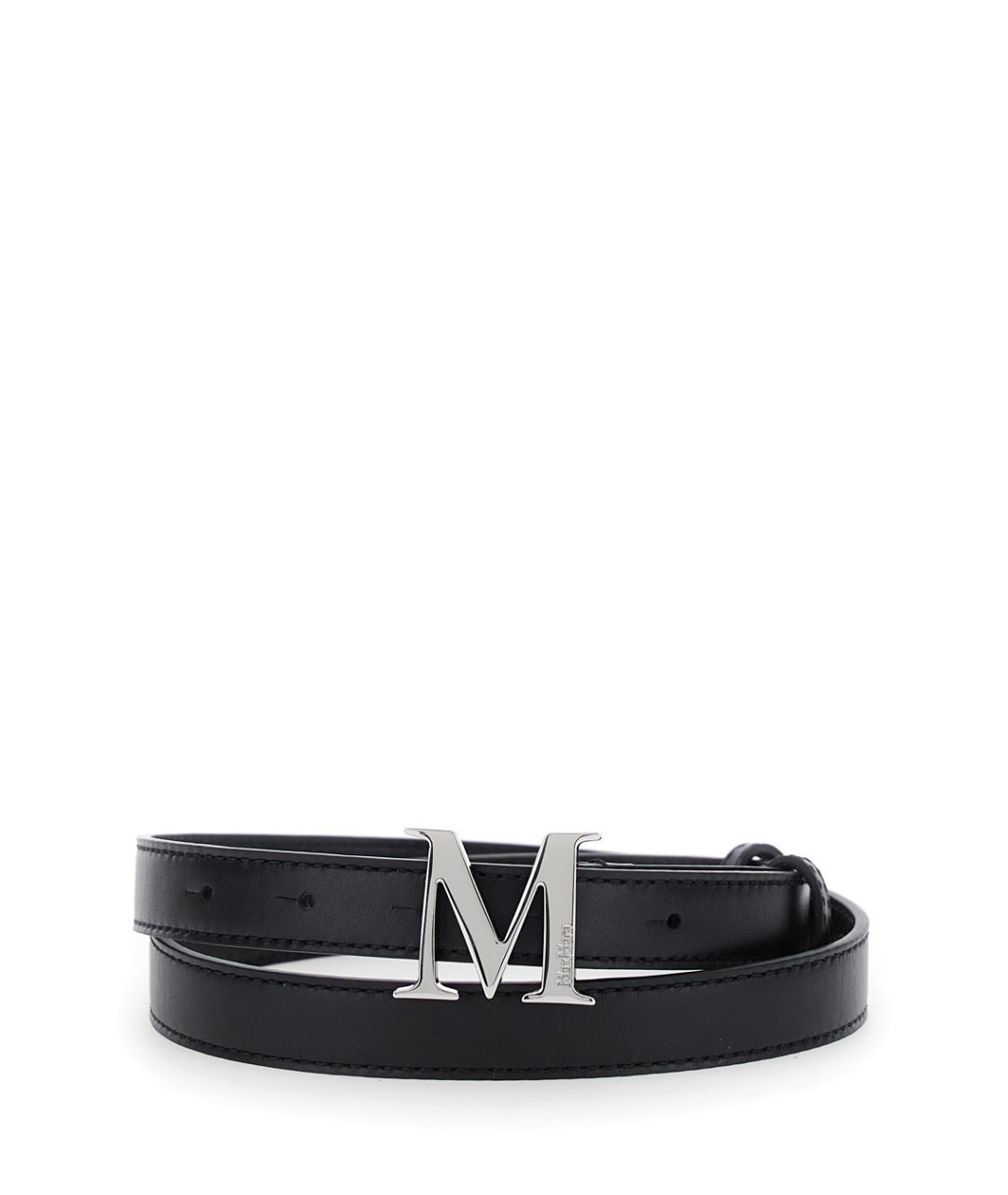 MAX MARA Черный кожаный ремень, фото 1