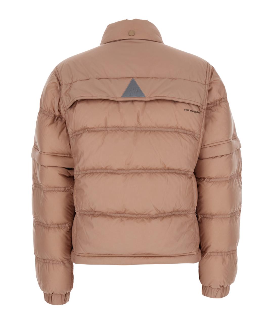 MONCLER GRENOBLE Розовый полиамидовый пуховик, фото 2