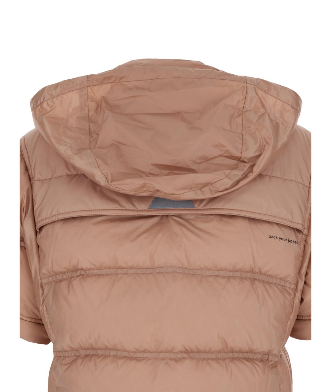 MONCLER GRENOBLE Розовый полиамидовый пуховик, фото 3