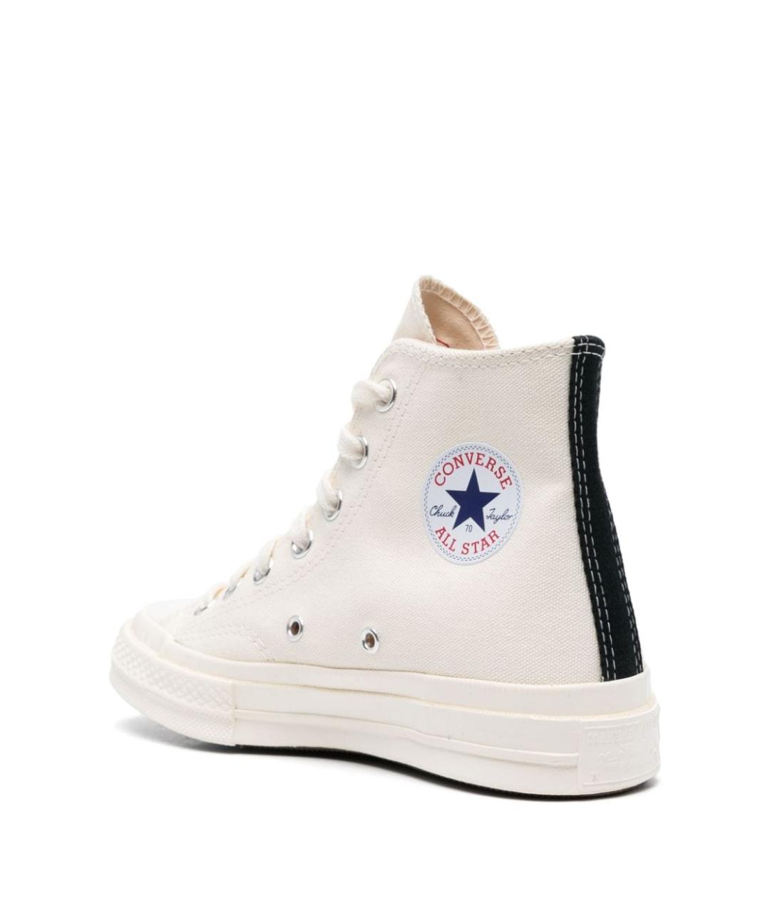 COMME DES GARÇONS Бежевые текстильные кеды, фото 2