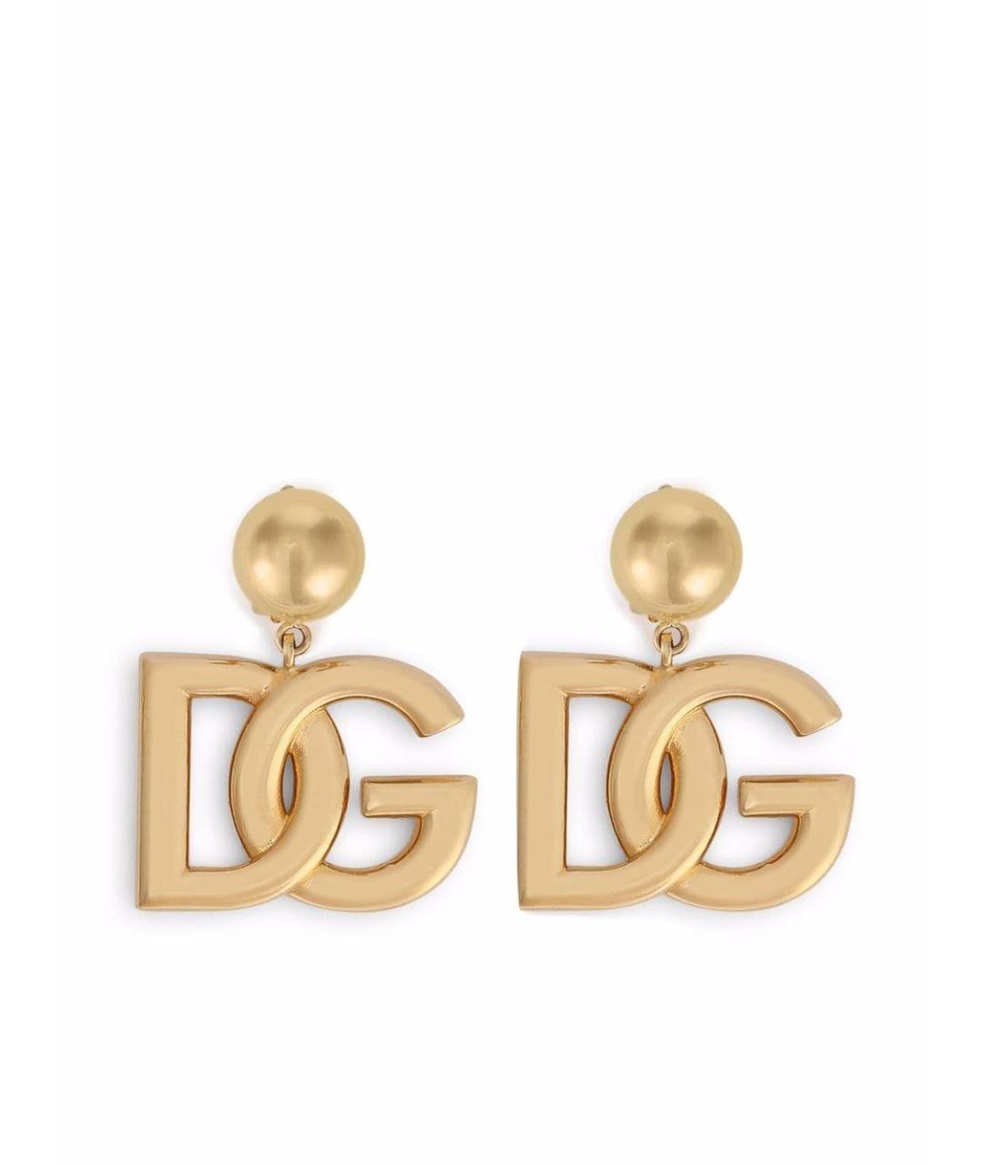 DOLCE&GABBANA Золотые латунные серьги, фото 1