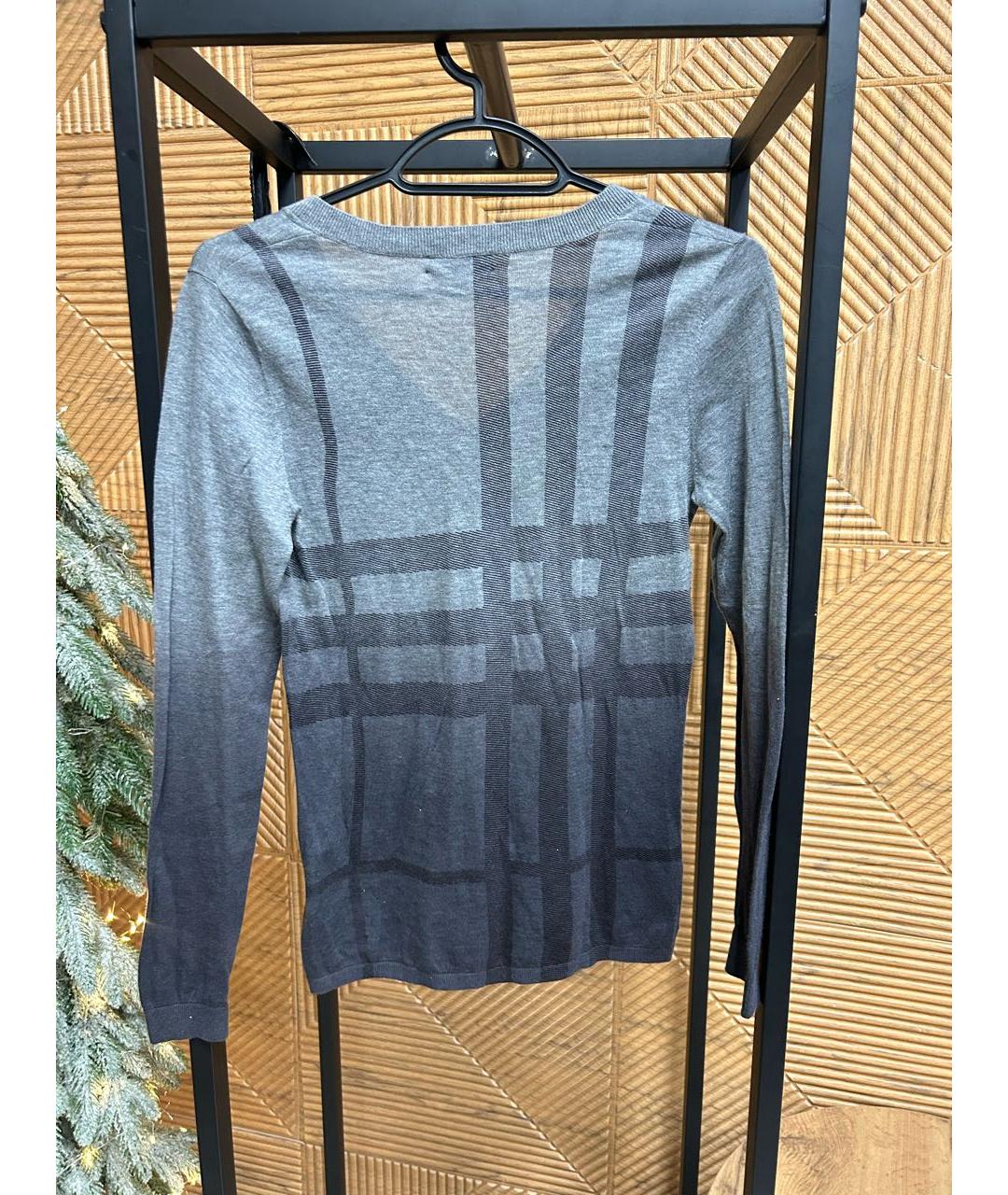 BURBERRY Серый хлопковый джемпер / свитер, фото 2