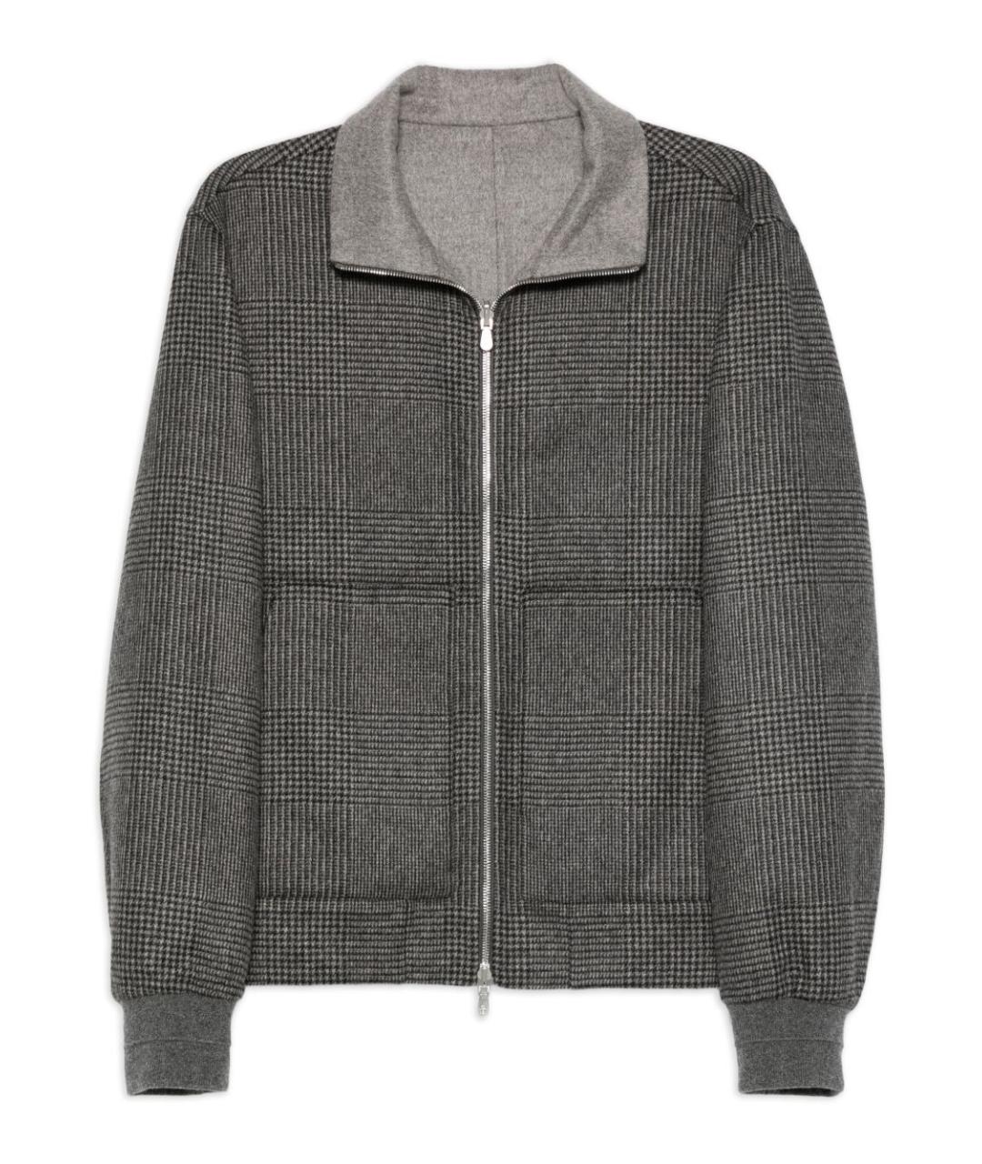 BRUNELLO CUCINELLI Серая кашемировая куртка, фото 1