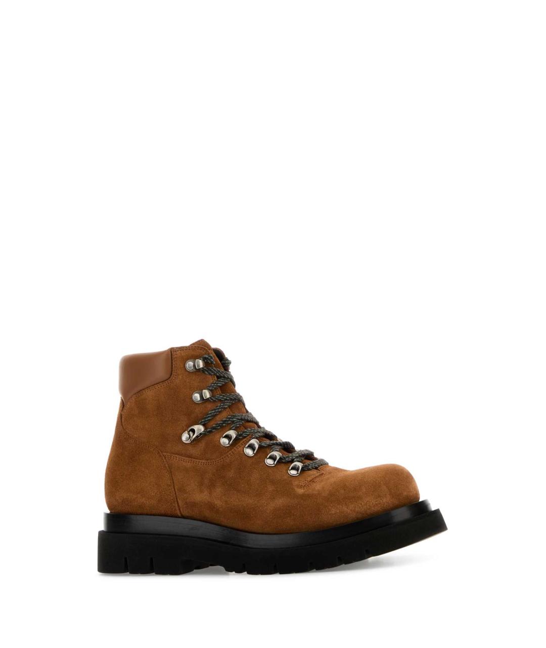 BOTTEGA VENETA Коричневые кожаные низкие ботинки, фото 2