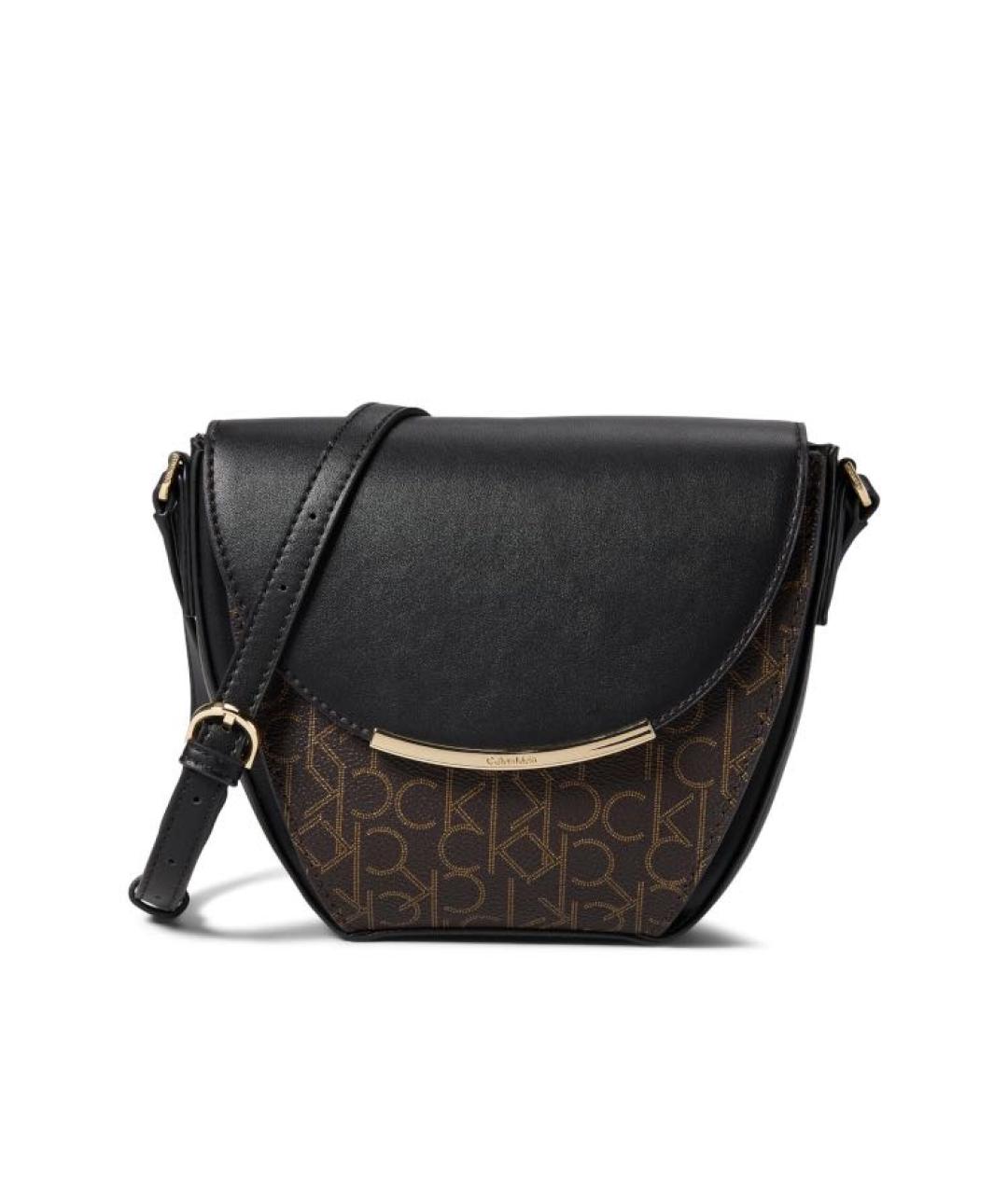 CALVIN KLEIN Черная сумка через плечо из искусственной кожи, фото 5