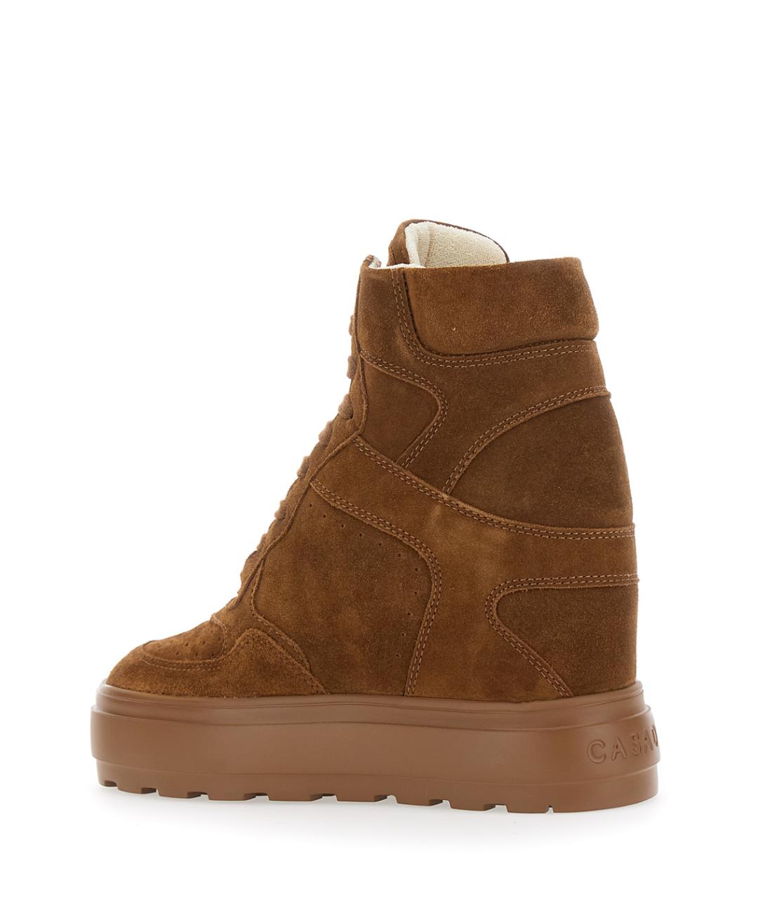 CASADEI Коричневые замшевые кроссовки, фото 3