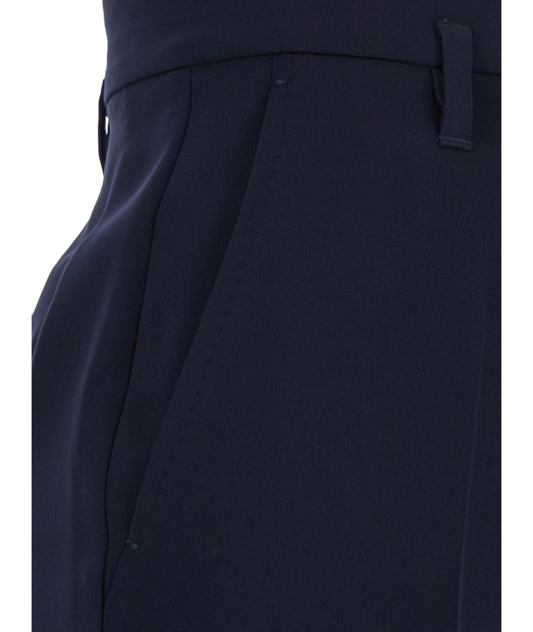 MAX MARA STUDIO Синие прямые брюки, фото 3