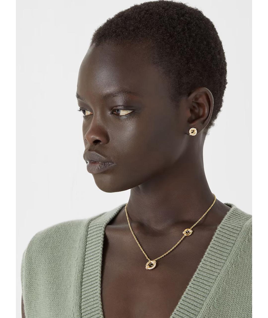 FENDI Золотая металлическая цепочка, фото 3