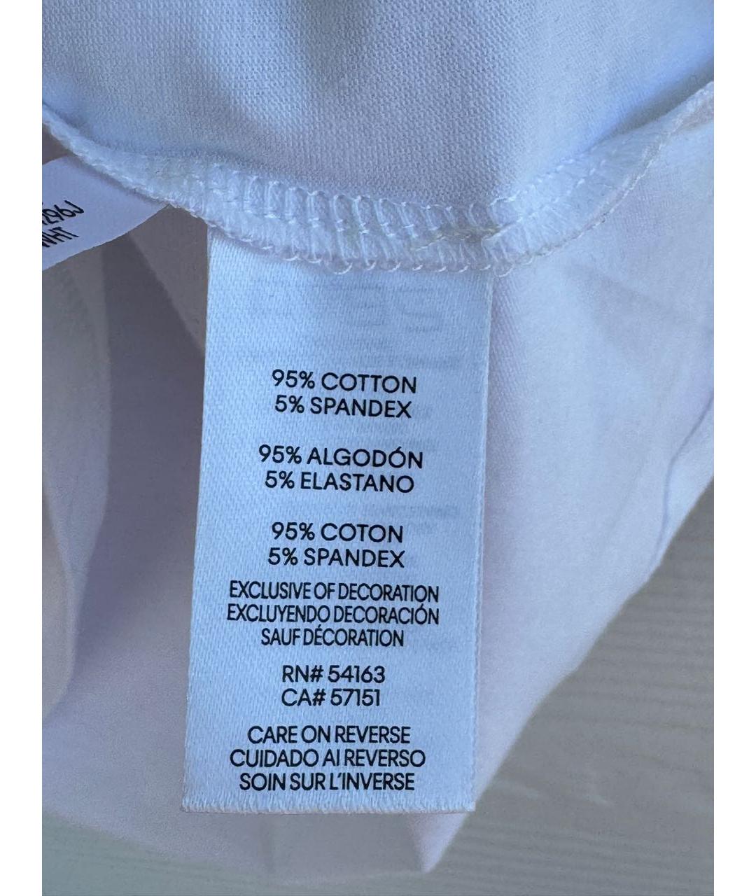 KARL LAGERFELD Белая хлопко-эластановая футболка, фото 6