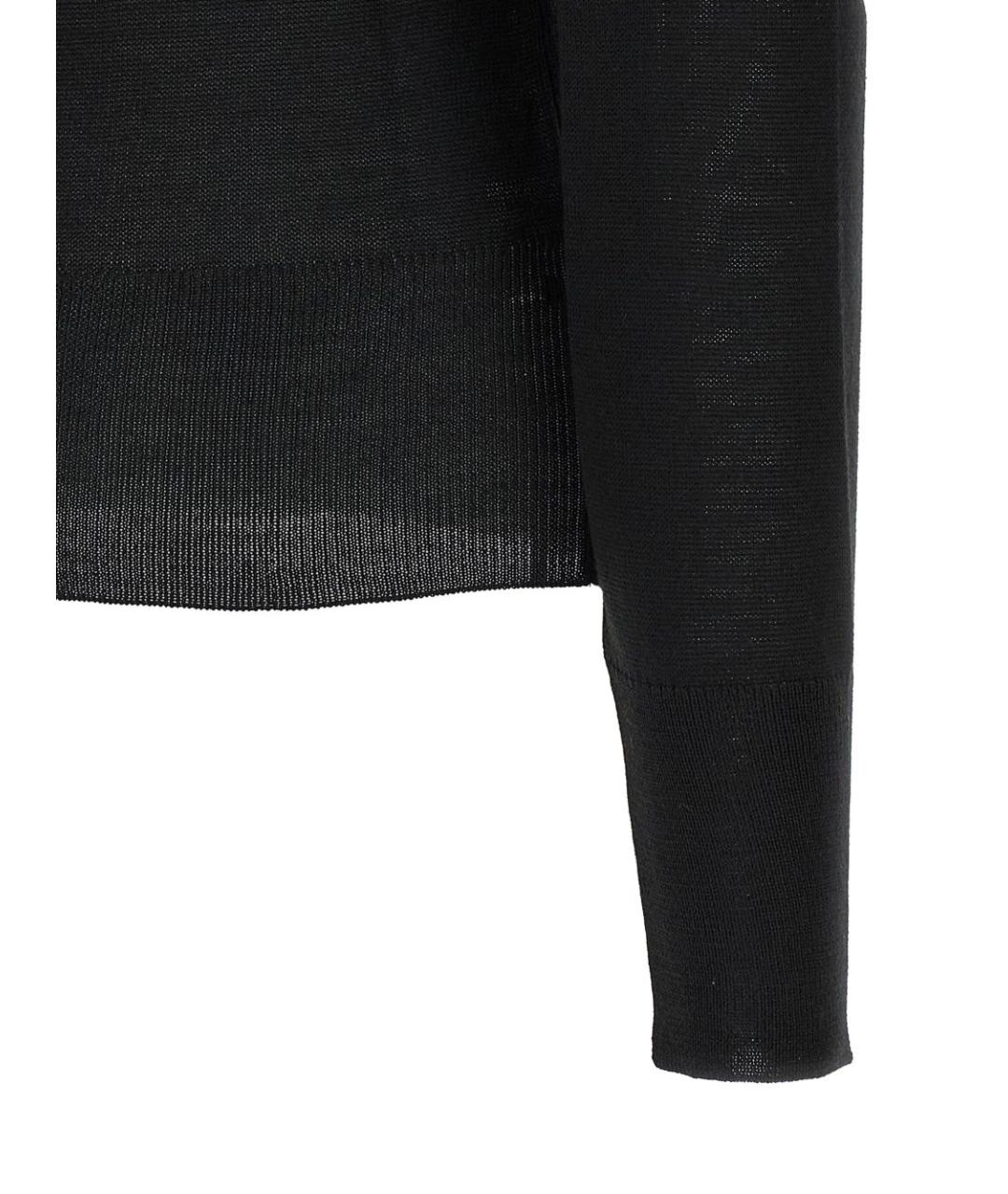 ERMANNO SCERVINO Черный шерстяной джемпер / свитер, фото 3