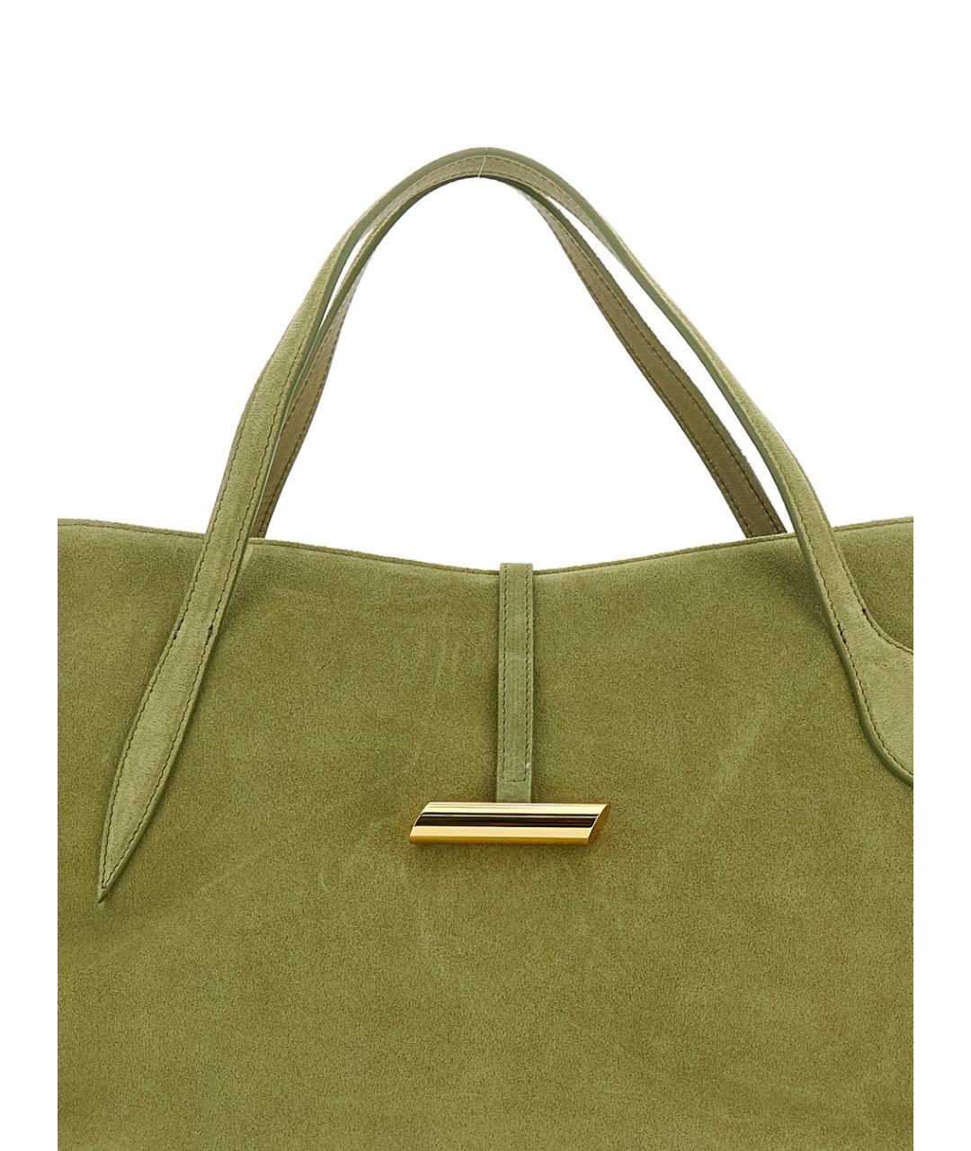 LIFFNER Зеленая замшевая сумка с короткими ручками, фото 3