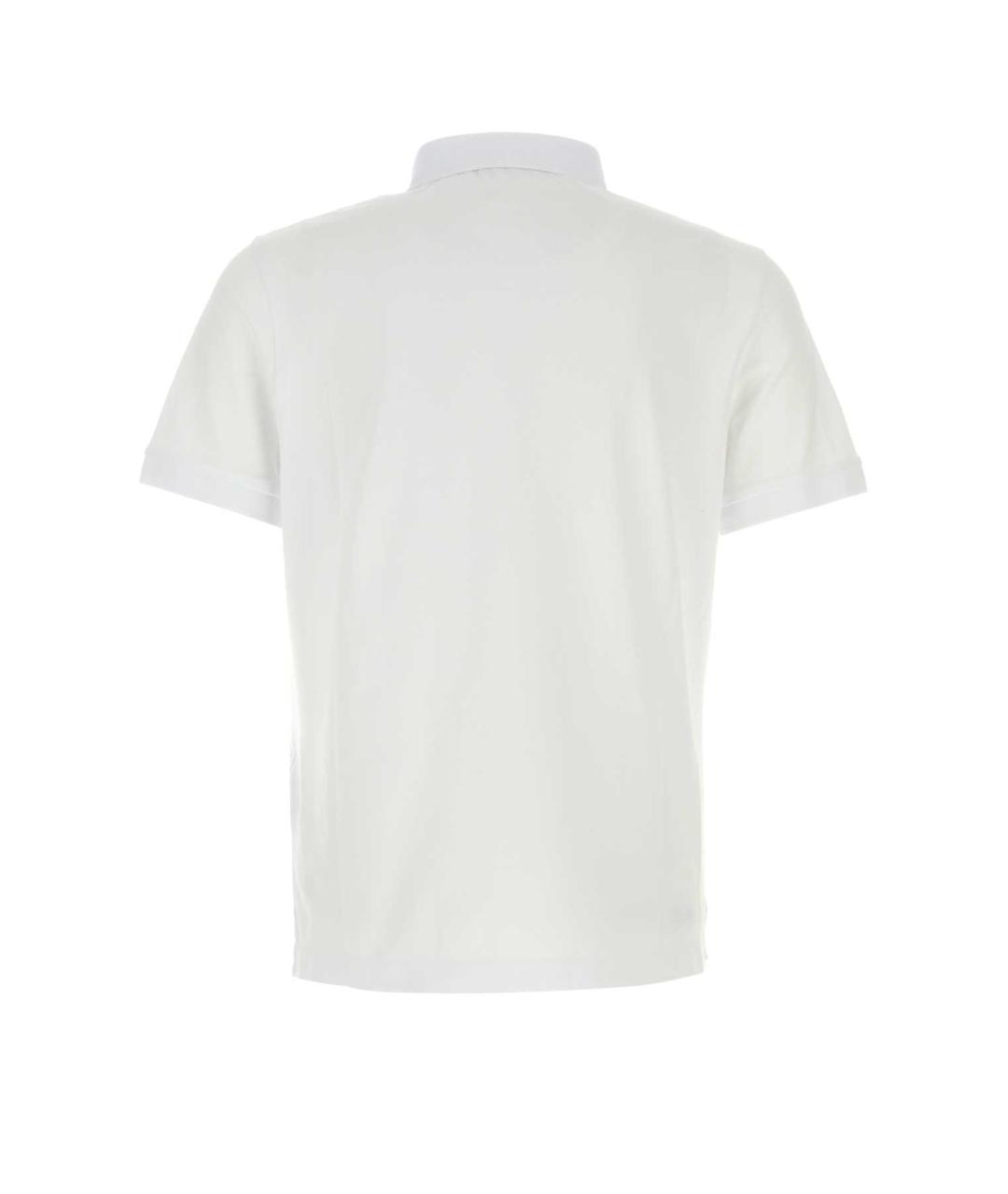 STONE ISLAND Белое хлопковое поло с коротким рукавом, фото 2