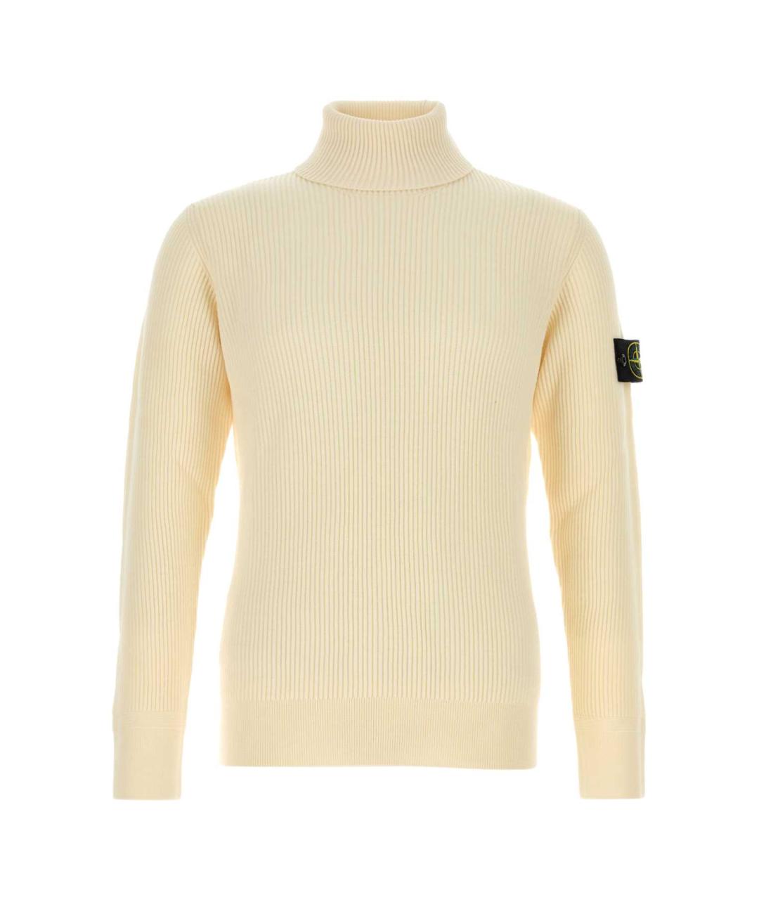 STONE ISLAND Бежевая шерстяная водолазка, фото 1