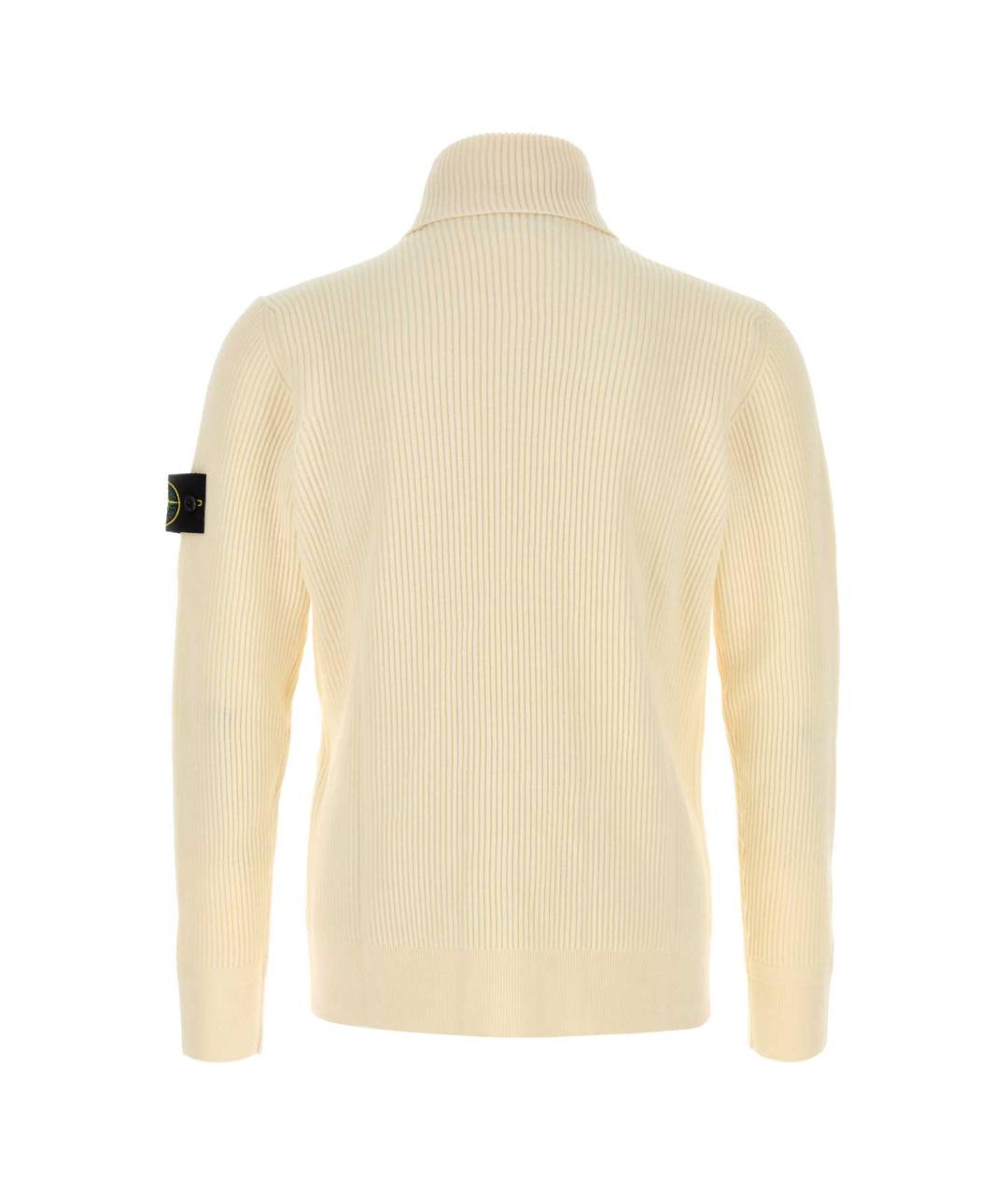 STONE ISLAND Бежевая шерстяная водолазка, фото 2