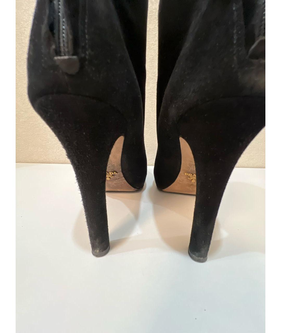 PRADA Черные замшевые ботильоны, фото 7