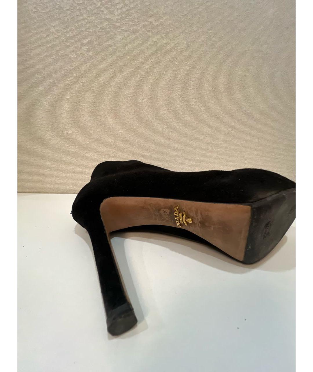 PRADA Черные замшевые ботильоны, фото 5