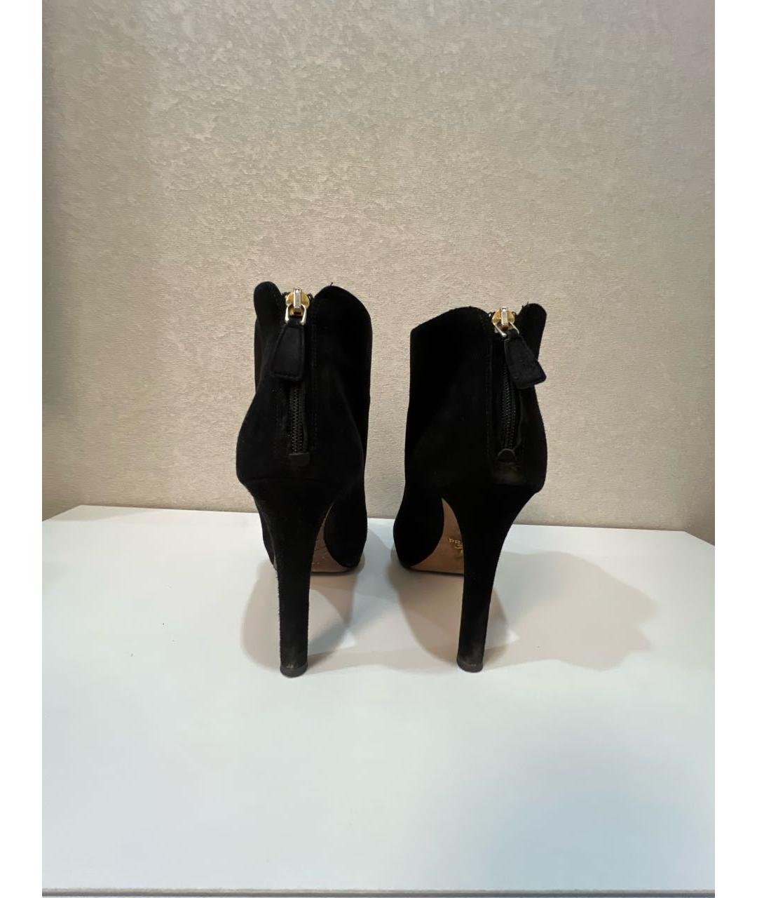 PRADA Черные замшевые ботильоны, фото 4