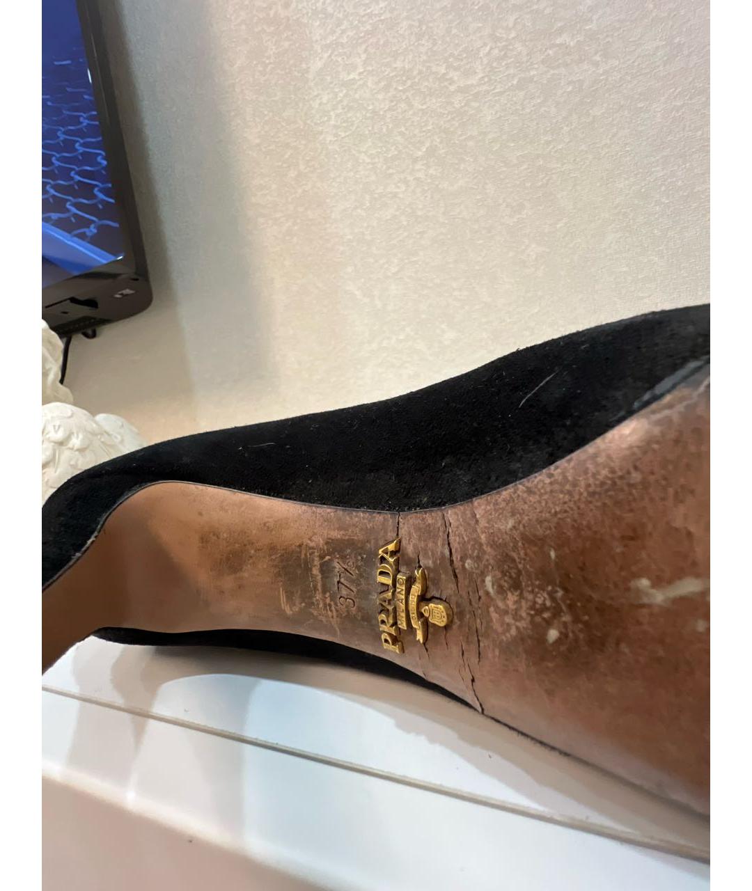 PRADA Черные замшевые ботильоны, фото 6