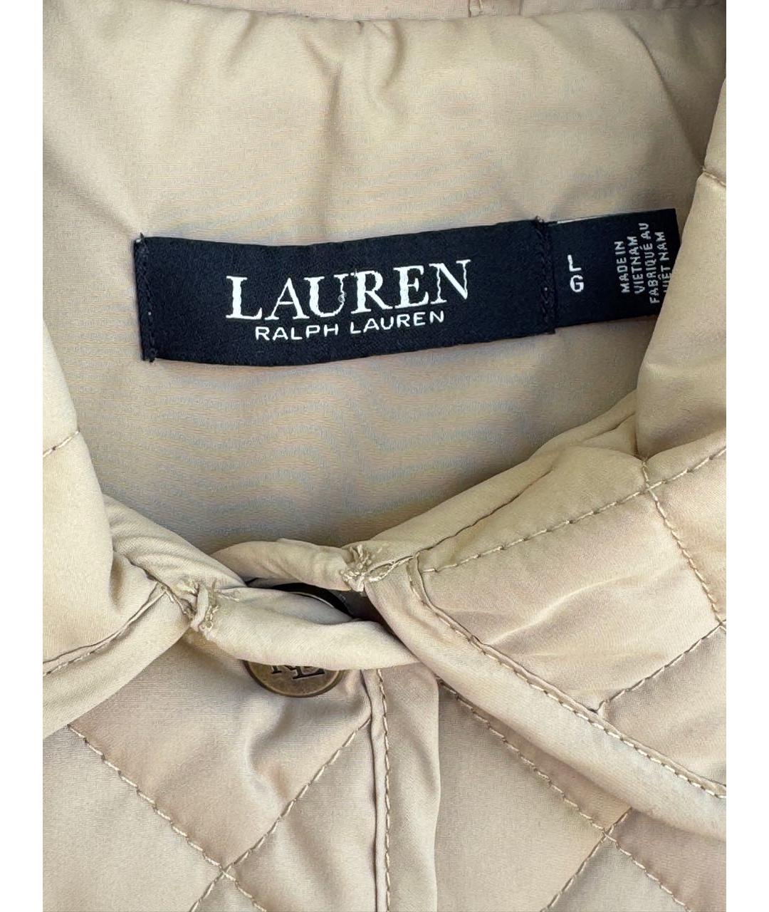 RALPH LAUREN Бежевая полиэстеровая куртка, фото 4