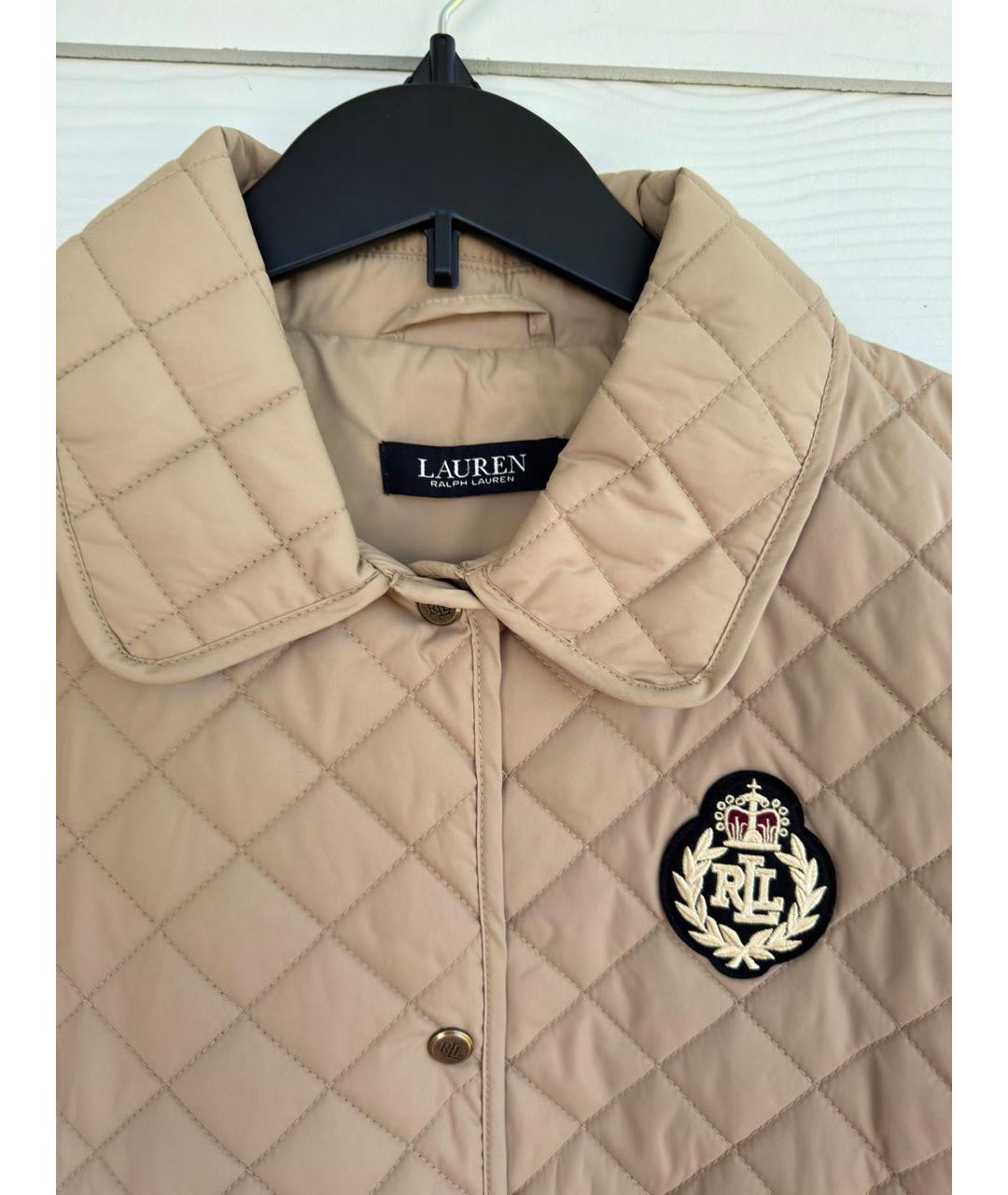RALPH LAUREN Бежевая полиэстеровая куртка, фото 3