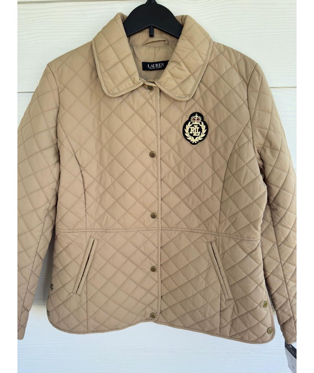 RALPH LAUREN Бежевая полиэстеровая куртка, фото 2