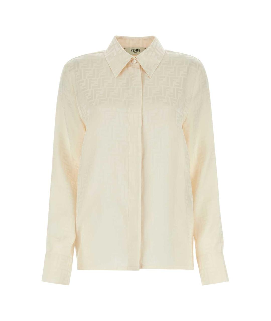 FENDI Белая шелковая рубашка, фото 1