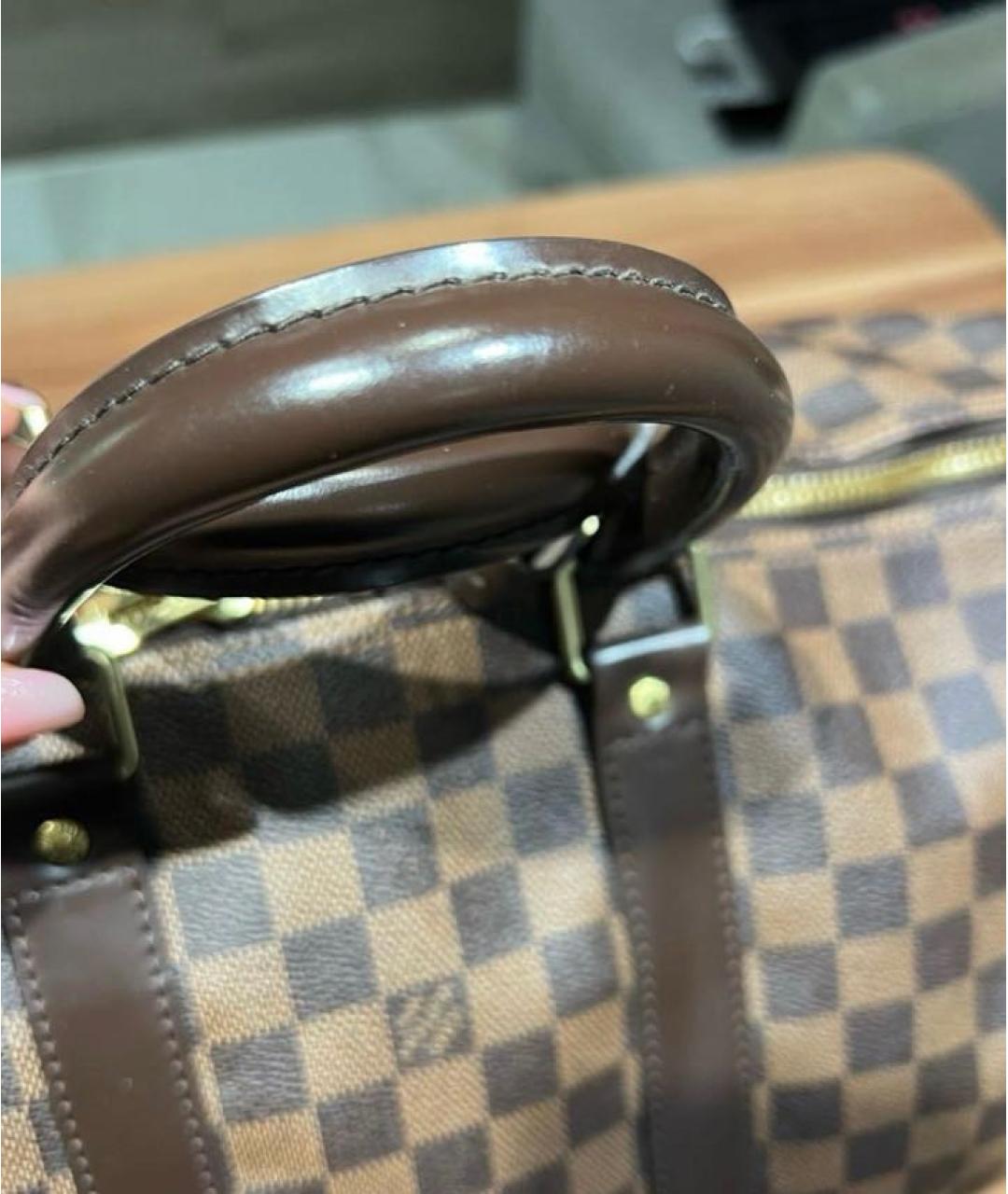 LOUIS VUITTON Коричневая дорожная/спортивная сумка, фото 7