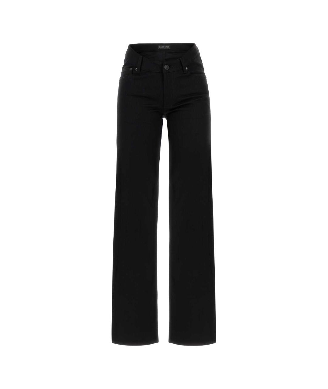 BALENCIAGA Черные хлопковые прямые джинсы, фото 1