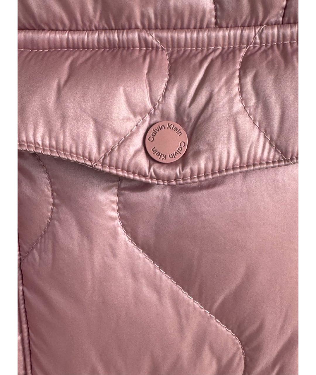 CALVIN KLEIN Розовая полиэстеровая куртка, фото 5