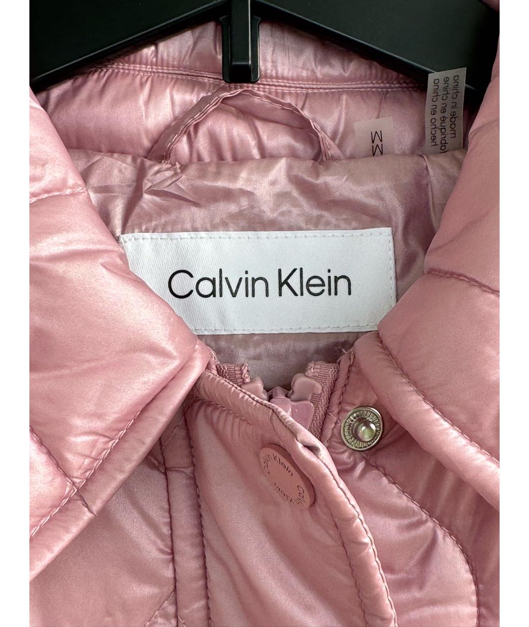 CALVIN KLEIN Розовая полиэстеровая куртка, фото 4